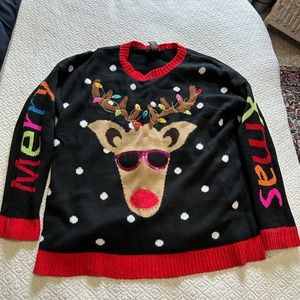 Hooked up light up Christmas sweater 1x